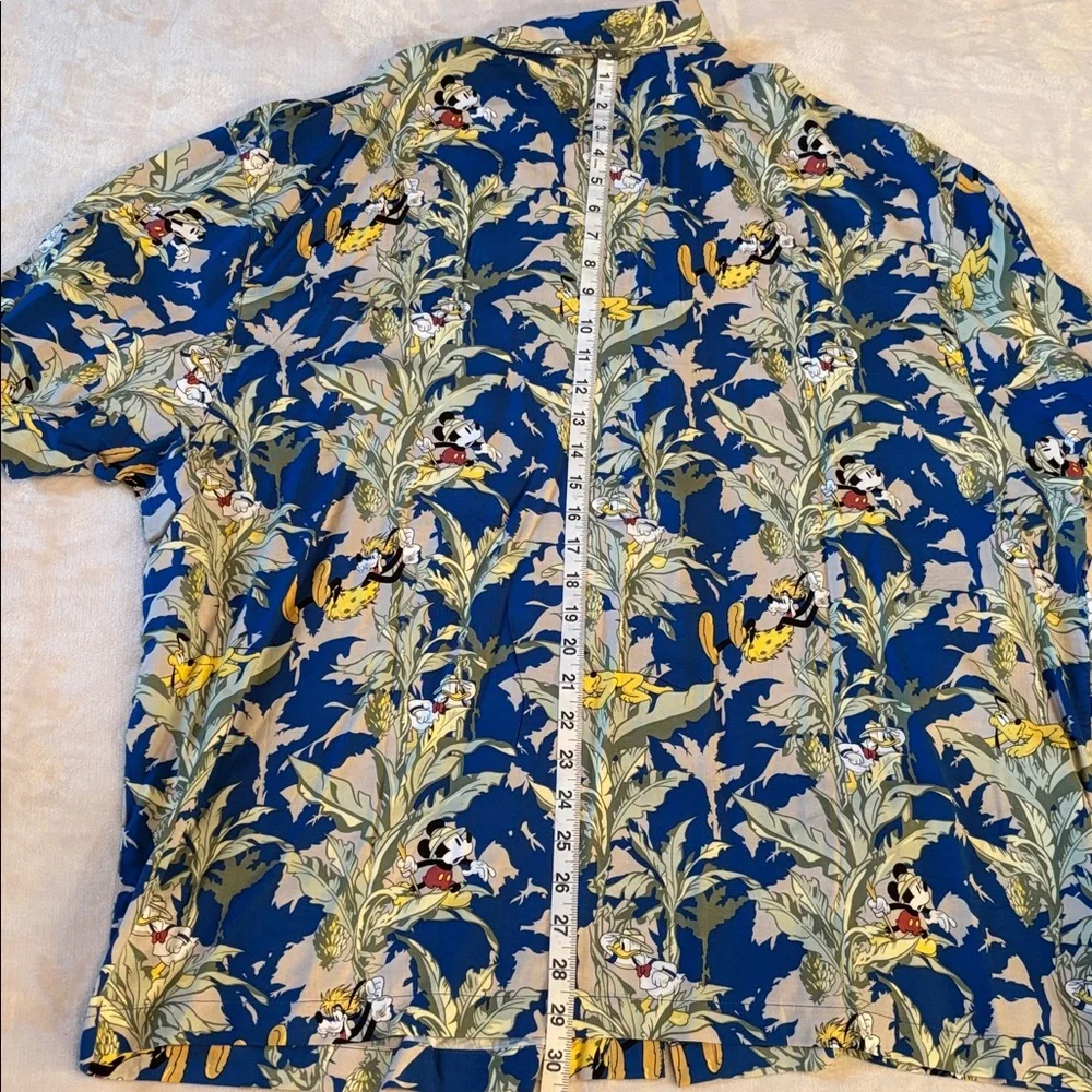 Disney Hawaiian Shirt Vintage Mickey Donald Goofy animal kingdom men’s XL safari - Picture 5 of 11
